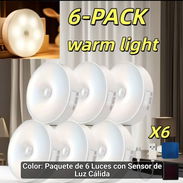 6 luces nocturnas redondas modernas con sensor de movimiento - Img 56108280