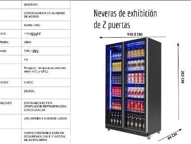 Nevera de exhibición vertical de 2 Puertas Nueva!!!! - Img main-image