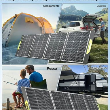 Panel solar portátil MarcaGreenmagic precio: 300USD  MaterialSilicio monocristalino Dimensiones del producto30"l. x 3"an - 2/6