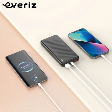 Cargador portatil 10000 mAh. Carga Rápida 22.5W + PD 20W. Puertos: 2 USB + 1 USB-C. Power bank - 3/4