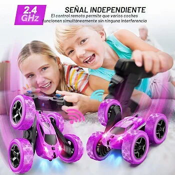 🚗💨 COCHE RC STUNT 4WD – ¡ACROBACIAS SIN LÍMITES! 🔥  🎮 Control remoto 2,4 GHz 🔄 Giros y volteretas 360° 💡 Luces LED - 3/3