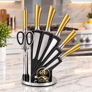 👑Set d cuchillos profesionales Con base giratoria - Img 58218706