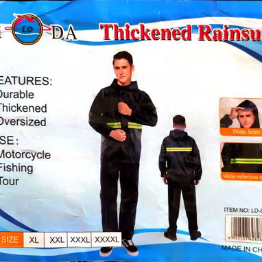 Capa de motociclista capote y pantalón con cinta reflactaria - 2/2
