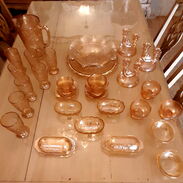 Se vende cristales rosa iridiscente, americanos, de colección Jeannette Glass. - Img 45269714