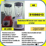 QB-701-Batidora Milexus con vaso de cristal...45 USD.....51596013... transporte lugares cercanos - Img 56200825