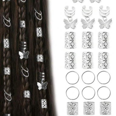 Set de decoración de peinados dorado y plateado - Img 123208035