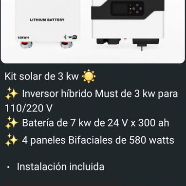 Kit de energía Must, Sako, etc (inversor + baterías + paneles solares) - Img 122670376