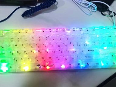Combo de mouse y teclado gamer RGB de alta calidad.teclado con funciones inteligente y configuración del RGB, - Img main-image