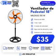 Ventilador de Pedestal 18" MILEXUS 90W - Img 56695046
