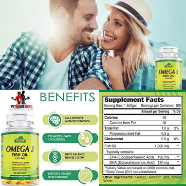 Omega 3 - 100 capsulas 58234161 FITNESSARMY - Img 94354724