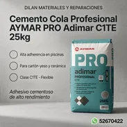 AYMAR PRO Adimar C1TE 25kg – Adhesivo cementoso de alto rendimiento. 52670422 - Img 55741365