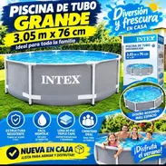 🔥🔥🔥🔥🔥🔥🔥  Piscina de tubos ,es grande de 3.05mt x 76cm, marca intex,  super calidad, nueva en su caja . - Img 57993406