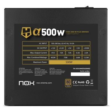 new sellada!! la extrenas:FUENTE ALIMENTACION 500W NOX HUMMER ALPHA 80+ BRONZE ,Nox Hummer ALPHA Bronze Edition 53274327 - Img 123071955