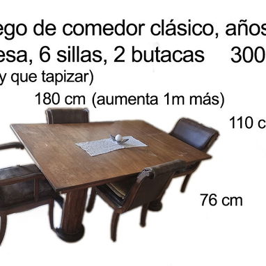 Juego de comedor antiguo en venta - Img 127062340