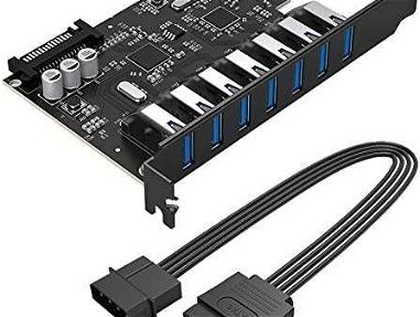 0km✅ PCIe Card Orico 7xUSB 3.0 📦 PCIe x1, Alimentación SATA, Interna, Adaptador, Expansión ☎️56092006 - Img main-image-45834469