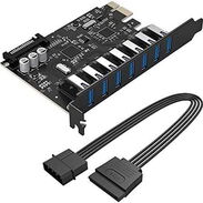 0km✅ PCIe Card Orico 7xUSB 3.0 📦 PCIe x1, Alimentación SATA, Interna, Adaptador, Expansión ☎️56092006 - Img 45834469