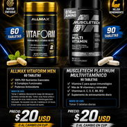 ALLMAX VITAFORM MEN + MUSCLETECH PLATINUM MULTIVITAMÍNICO - Img 56814758