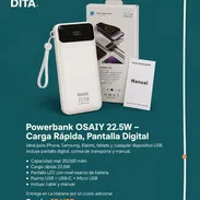 🔋Powerbank OSAIY 22.5W – Carga Rápida, Pantalla Digital, Súper Compacto - Img 57106559