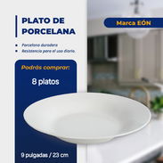 Plato De Porcelana (set De 8) - Img 53198091