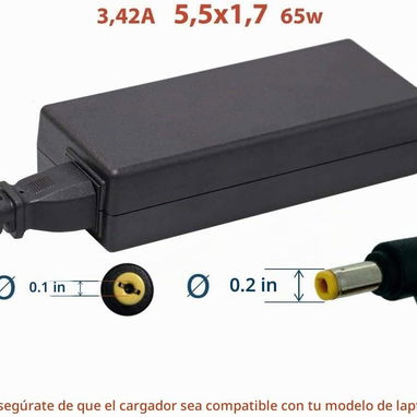 Cargador   19V 3.42A 65W Chicony compatible con ACER Gateway MS2285 MS2274 NV78 CPA09-A065N1 A065R035L módele:A11-065N1A - 6/8