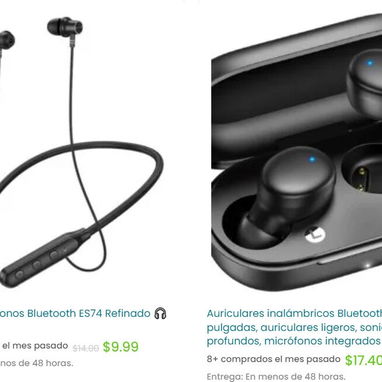 Auriculares Audífonos inalámbricos, audífonos con cable - 8/10