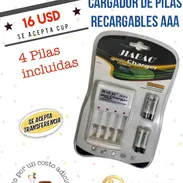 CARGADOR DE PILAS RECARGABLES CON 4 PILAS - Img 55369560