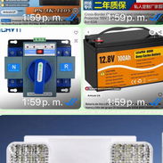 Kit solar 2400 wt  Inversor 2,4 k 110 v batería 24 v Transfer 63amp 2 batería de 12v 100amp Protector de volt Lámpara de - Img 55861467