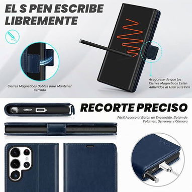 🍑TUCCH Funda Tipo Cartera para Samsung Galaxy S25 Ultra – RFID🍑 - 6/6