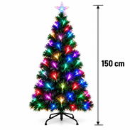 Árbol de navidad con luces y fibra óptica  ● Mide 150 cm de alto. ● Tiene incorporado la cúpula en forma de estrella, lu - Img 58274428