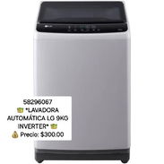 58296067 🧺 *LAVADORA AUTOMÁTICA LG 9KG INVERTER* 🧺 💰 Precio: $300.00 - Img 55530306