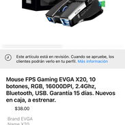 🔰Mouse Gaming EVGA X20, 10 botones, RGB, 16000DPI,  2.4Ghz, Bluetooth, USB. Garantía 15 días. Nuevo en caja, a estrenar - Img 45439148