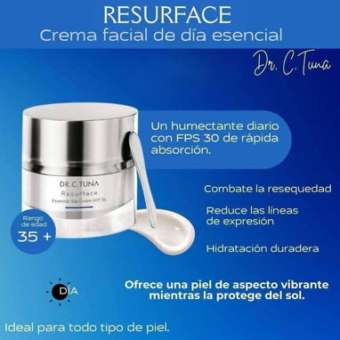 Crema Hidratante de Día Resurface 50ml✨ SPF 30, Niacinamida, extracto de Achicoria y Chlorella Vulgaris✨ - 2/2