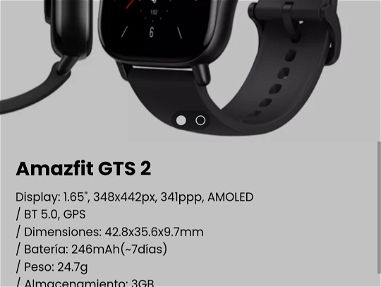 !Smart Watch Amazfit GTS 2 Display: 1.65", 348x442px, 341ppp, AMOLED + Cristal curvado 3D con recubrimiento de carbon!! - Img main-image-45732169