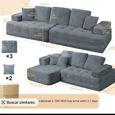 SOFÁ CAMA NUEVO DE 4 ó 5 PLAZA AMPLIO CON 5 COJINES - Img 124942045