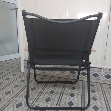 Silla Camping Apoyabrazos Madera Natural Tela Sintética - 3/5