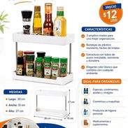 ESTANTE ORGANIZADOR MULTIFUNCIONAL DE 2 NIVELES BLANCO, ENTREGA DE FACTURA, VARIEDAD DE ORGANIZADORES, ESTANTES, ETC - Img 56159476
