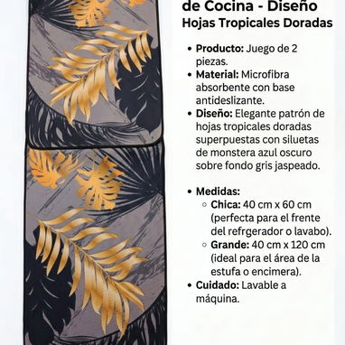 Alfombras de cocina Set de 2 piezas - Img 125234943