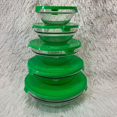 Set de 5 pozuelos de cristal en 4200cup Colores disponibles  ❤️Rojo 💛Amarillo 💚Verde 💙Azul - 3/4