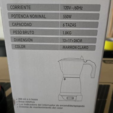 ☕ EKO ☕ CAFETERA ELÉCTRICA EKO 6 TAZAS. PAGO USD EURO ZELLE. TLF 54833699 - Img 113971791