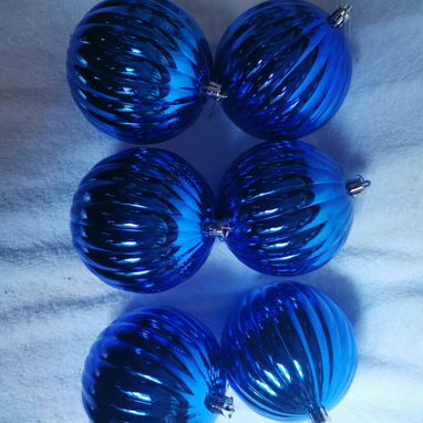 💜Set de 6 bolas de navidad con relieve 10cm(bien grande)  (dh) - 4/5