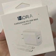 CARGADOR TIPO C 20W CARGA RÁPIDA Y CABLE IPHONE ENTRADA C 3A CARGA RÁPIDA (MARCA 1HORA) - Img 55736921