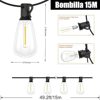 Guirnalda led de10, 15 y 30 metros para exterior. Nuevas en caja - Img 105450478