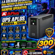 ✅ 1200W DE POTENCIA ✅ UPS BACKUP APLUS 2000VA-1200W - 110V/60HZ - 2 PUERTOS USB. TEL 54833699 - Img 57514687
