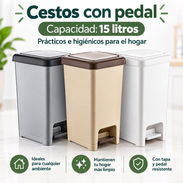 Cestos de basura de pedal de 15 litros (dh) - Img 55473591