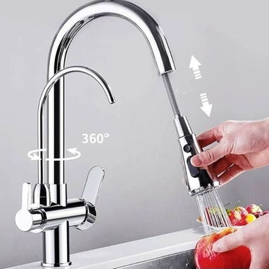 Llave mezcladora monomando doble función grifo extraíble para fregadero nueva en su caja - Img 126774184