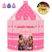 Casita de juguete ,casa de campaña para niña en forma de casillo + luces de regalo !!! 54321470 - Img 58009987