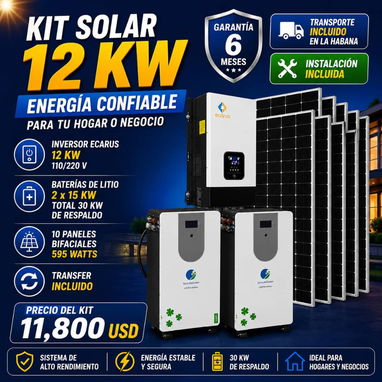 ☀️🔋 KIT SOLAR ECARUS 12 kW – ALTA AUTONOMÍA ENERGÉTICA 🔋☀️ - Img 124206739