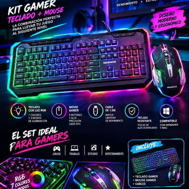 Kit de mouse y teclado super bueno y lindo nuevo en caja - 2/2