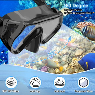 Máscaras de bucear un vidrio panorámico y Snorkel - Img 113139239