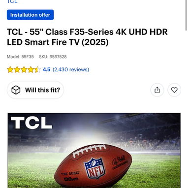 Vendo televisor 55 pulgadas TCL - 55" Class F35-Series 4K UHD HDR LED Smart Fire TV (2025) - Img 120422149